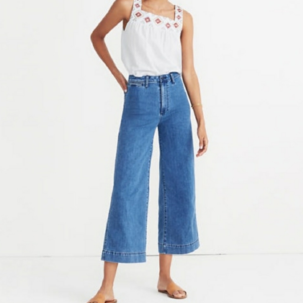 Madewell Emmett Wide Leg Crop Jeans